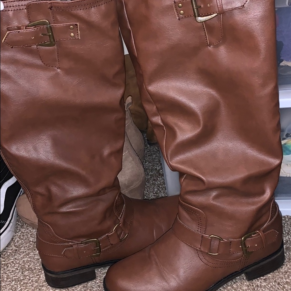 Tall brown boots